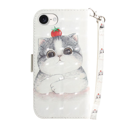 For iPhone 16e 3D Colored Horizontal Flip Leather Phone Case(Cute Cat) by buy2fix