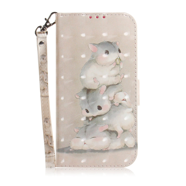 For iPhone 16e 3D Colored Horizontal Flip Leather Phone Case(Squirrels) by buy2fix