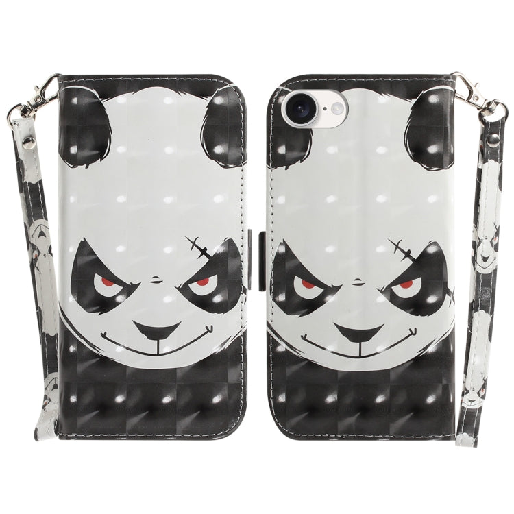 For iPhone 16e 3D Colored Horizontal Flip Leather Phone Case(Angry Bear) by buy2fix