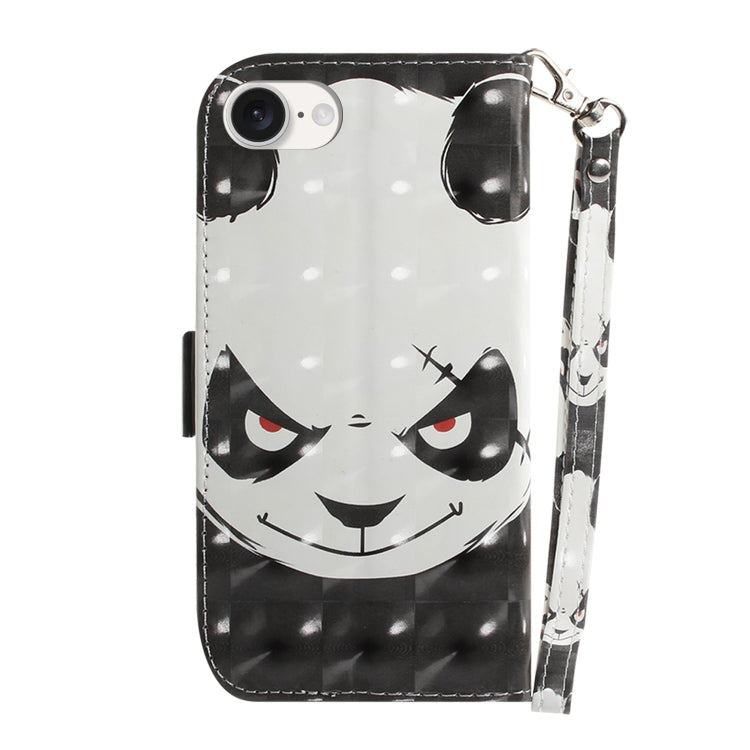 For iPhone 16e 3D Colored Horizontal Flip Leather Phone Case(Angry Bear) by buy2fix