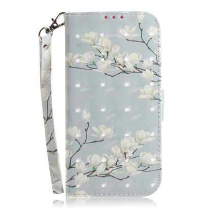 For iPhone 16e 3D Colored Horizontal Flip Leather Phone Case(Magnolia) - iPhone 16e Cases by buy2fix | Online Shopping UK | buy2fix