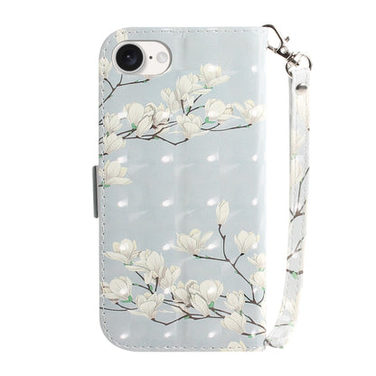 For iPhone 16e 3D Colored Horizontal Flip Leather Phone Case(Magnolia) - iPhone 16e Cases by buy2fix | Online Shopping UK | buy2fix