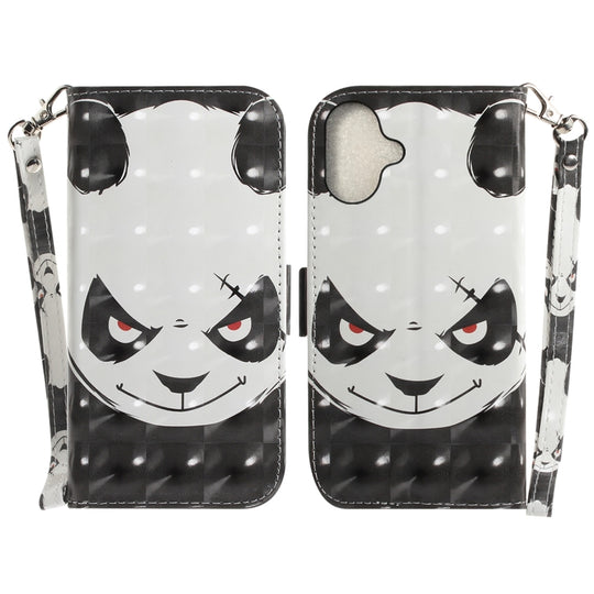 For iPhone 16 Plus 3D Colored Horizontal Flip Leather Phone Case(Angry Bear)