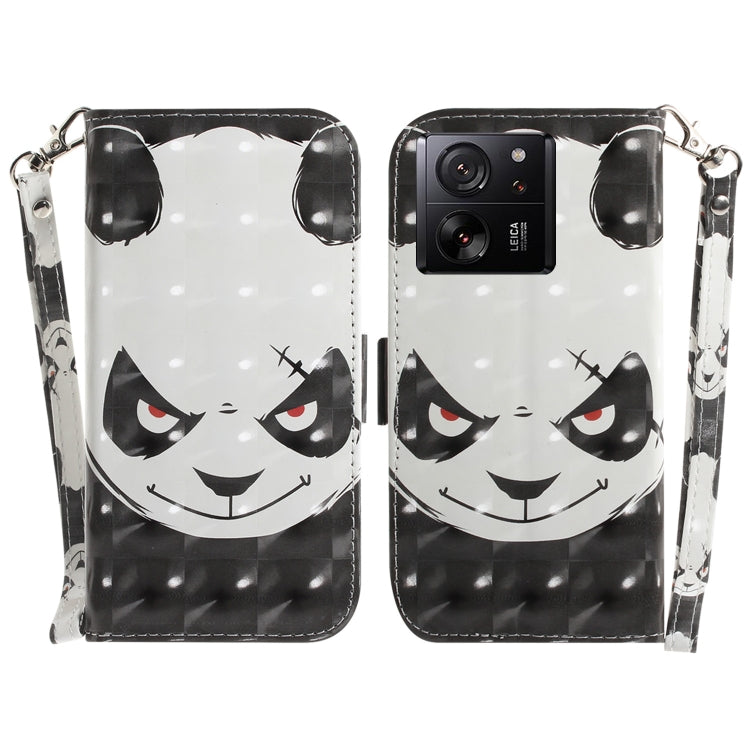 For Xiaomi 13T / 13T Pro / Redmi K60 Ultra 3D Colored Horizontal Flip Leather Phone Case(Angry Bear) - Xiaomi Cases by buy2fix | Online Shopping UK | buy2fix