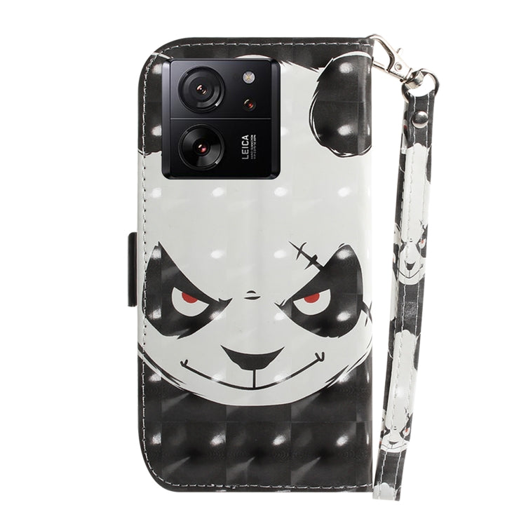 For Xiaomi 13T / 13T Pro / Redmi K60 Ultra 3D Colored Horizontal Flip Leather Phone Case(Angry Bear) - Xiaomi Cases by buy2fix | Online Shopping UK | buy2fix