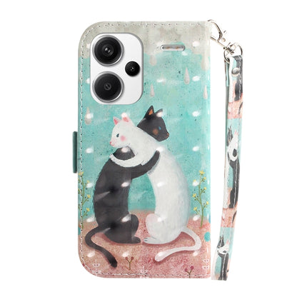 For Xiaomi Redmi Note 13 Pro+ 5G 3D Colored Horizontal Flip Leather Phone Case(Black White Cat) - Xiaomi Cases by buy2fix | Online Shopping UK | buy2fix
