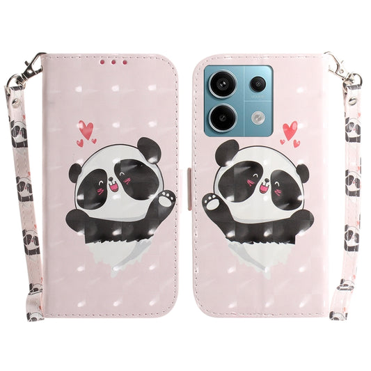 For Xiaomi Redmi Note 13 Pro 5G 3D Colored Horizontal Flip Leather Phone Case(Heart Panda) - Xiaomi Cases by buy2fix | Online Shopping UK | buy2fix