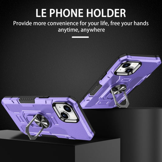 For iPhone 15 Plus Ring Holder Armor Hybrid Phone Case(Purple) - iPhone 15 Plus Cases by buy2fix | Online Shopping UK | buy2fix