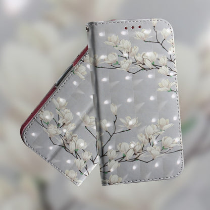 For Motorola Moto G Play 4G 2024 3D Colored Flip Leather Phone Case(Magnolia) by buy2fix