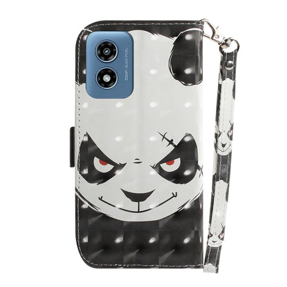 For Motorola Moto G Play 4G 2024 3D Colored Flip Leather Phone Case(Angry Bear) by buy2fix