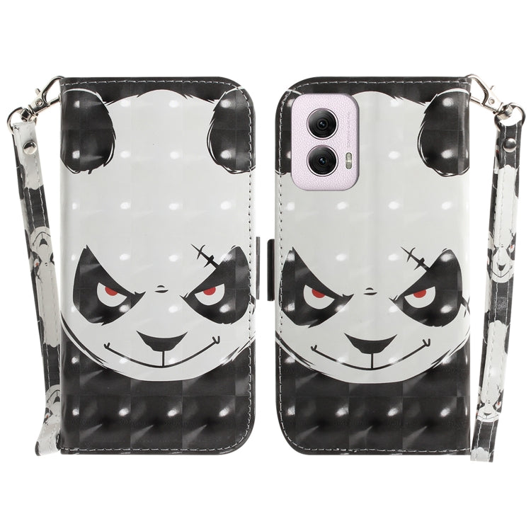 For Motorola Moto G Power 5G 2024 3D Colored Flip Leather Phone Case(Angry Bear) by buy2fix