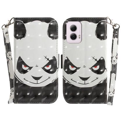 For Motorola Moto G Power 5G 2024 3D Colored Flip Leather Phone Case(Angry Bear) by buy2fix
