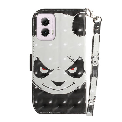 For Motorola Moto G Power 5G 2024 3D Colored Flip Leather Phone Case(Angry Bear) by buy2fix