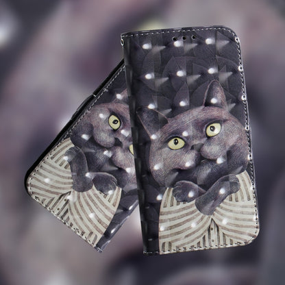 For Motorola Moto G Power 5G 2024 3D Colored Flip Leather Phone Case(Hug Cat) by buy2fix