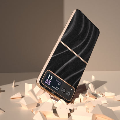 For Motorola Razr 40 Nano Electroplating Galactic Pattern Protective Phone Case(Black) by buy2fix