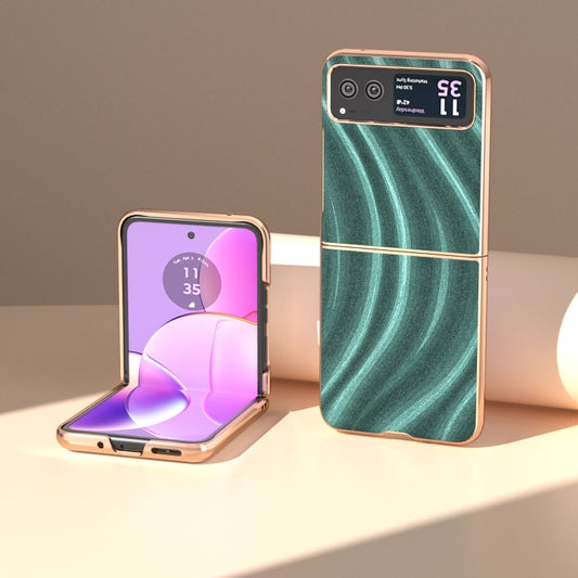 For Motorola Razr 40 Nano Electroplating Galactic Pattern Protective Phone Case(Green) by buy2fix