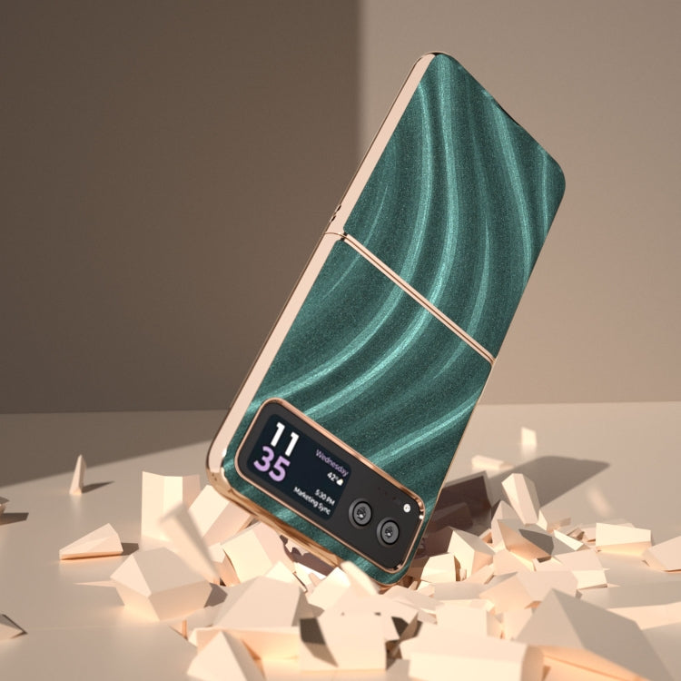 For Motorola Razr 40 Nano Electroplating Galactic Pattern Protective Phone Case(Green) by buy2fix