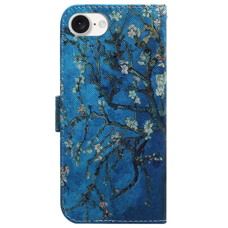 For iPhone 16e Coloured Drawing Flip Leather Phone Case(Apricot) by buy2fix