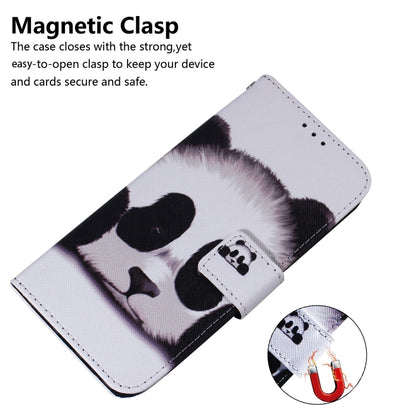 For iPhone 16 Pro Coloured Drawing Flip Leather Phone Case(Panda) - iPhone 16 Pro Cases by buy2fix | Online Shopping UK | buy2fix