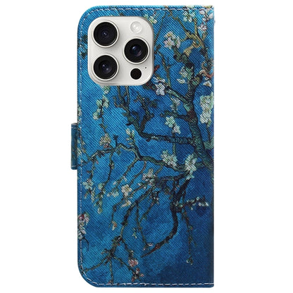 For iPhone 16 Pro Max Coloured Drawing Flip Leather Phone Case(Apricot) by buy2fix