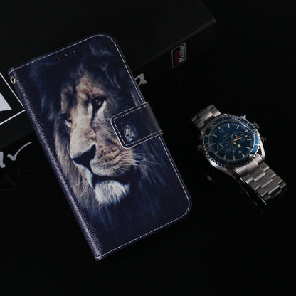 For iPhone 16 Pro Max Coloured Drawing Flip Leather Phone Case(Lion) by buy2fix