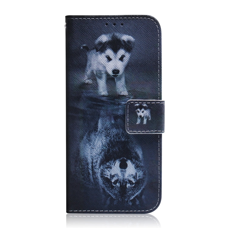 For iPhone 16 Pro Max Coloured Drawing Flip Leather Phone Case(Wolf and Dog) by buy2fix