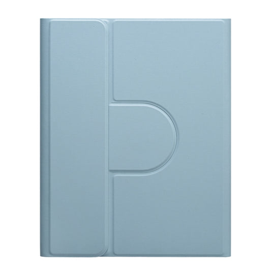 For iPad 10th Gen 10.9 2022 Square Button 360 Degree Rotatable Bluetooth Keyboard Leather Case with Touchpad(Mist Blue) - Universal by buy2fix | Online Shopping UK | buy2fix