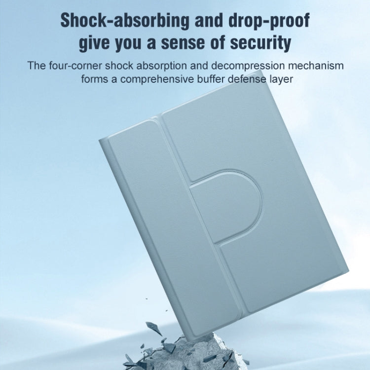 For iPad 10.2 2021 / Air 2019 Square Button 360 Degree Rotatable Bluetooth Keyboard Leather Case with Touchpad(Pink) by buy2fix