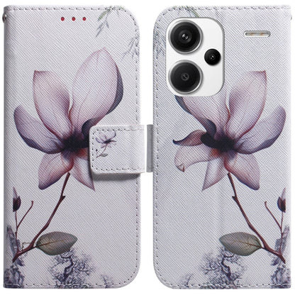 For Xiaomi Redmi Note 13 Pro+ 5G Coloured Drawing Flip Leather Phone Case(Magnolia) - Xiaomi Cases by buy2fix | Online Shopping UK | buy2fix
