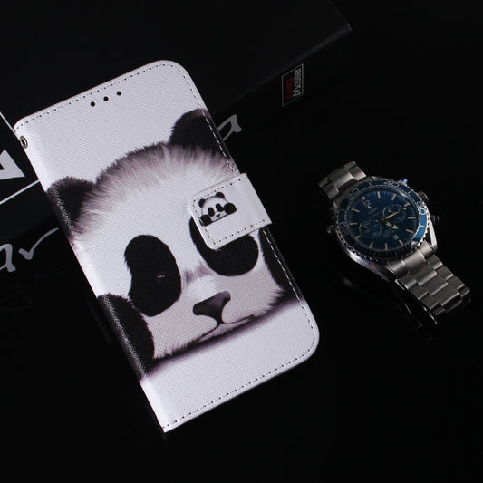 For Xiaomi Redmi Note 13 4G Global Coloured Drawing Flip Leather Phone Case(Panda) - Xiaomi Cases by buy2fix | Online Shopping UK | buy2fix