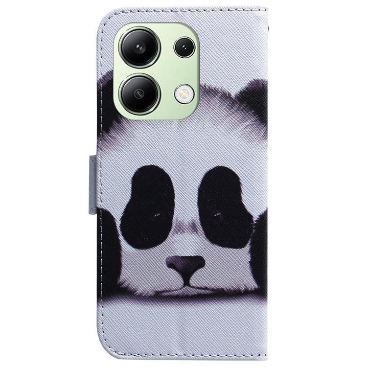 For Xiaomi Redmi Note 13 4G Global Coloured Drawing Flip Leather Phone Case(Panda) - Xiaomi Cases by buy2fix | Online Shopping UK | buy2fix