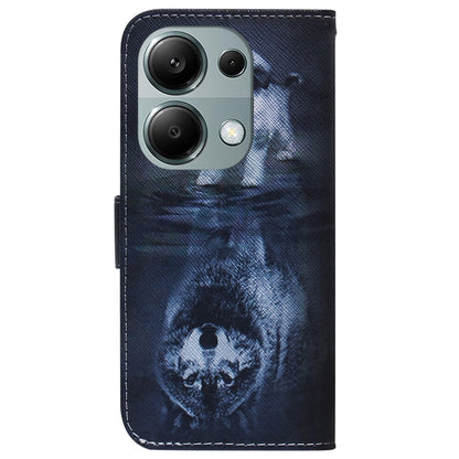 For Xiaomi Redmi Note 13 Pro 4G Coloured Drawing Flip Leather Phone Case(Wolf and Dog) - Xiaomi Cases by buy2fix | Online Shopping UK | buy2fix