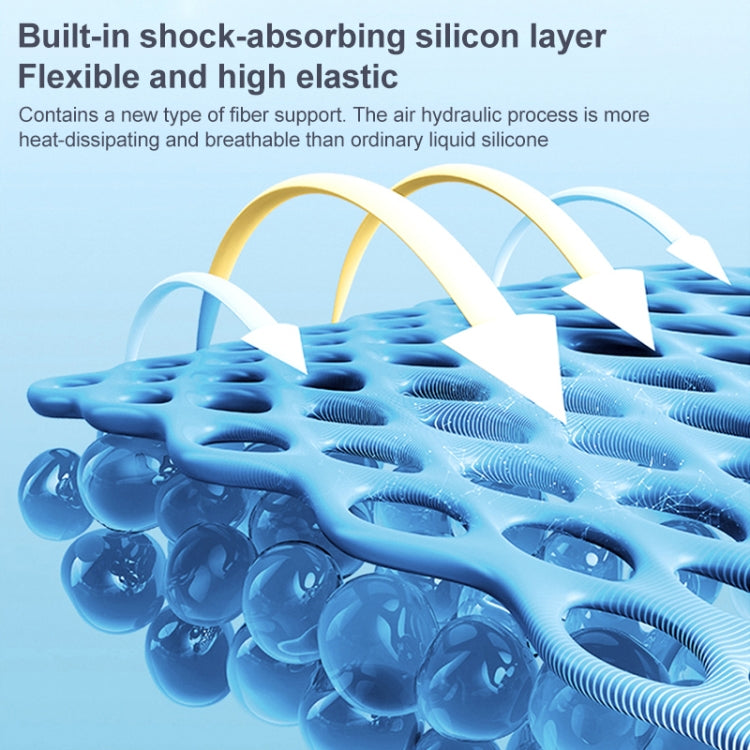 For iPhone 14 Liquid Silicone Lens Holder Phone Case(Blue) - iPhone 14 Cases by buy2fix | Online Shopping UK | buy2fix