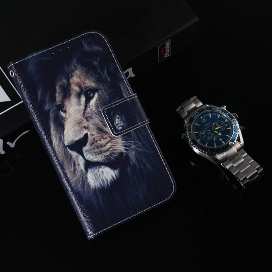 For Realme C67 4G Global Coloured Drawing Flip Leather Phone Case(Lion) - Realme Cases by buy2fix | Online Shopping UK | buy2fix