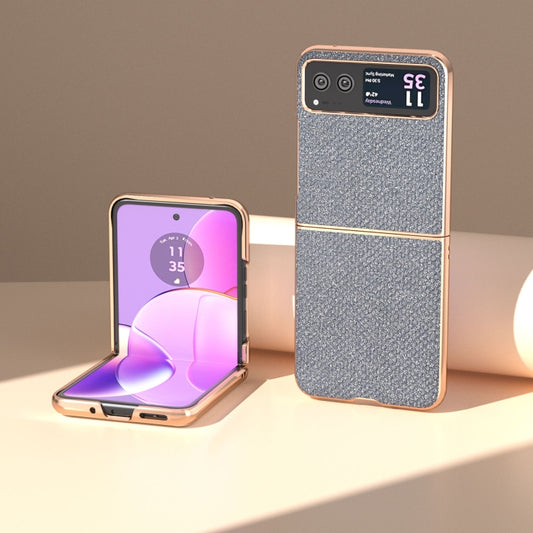 For Motorola Razr 40 Nano Plating Diamond Texture Phone Case(Black) by buy2fix