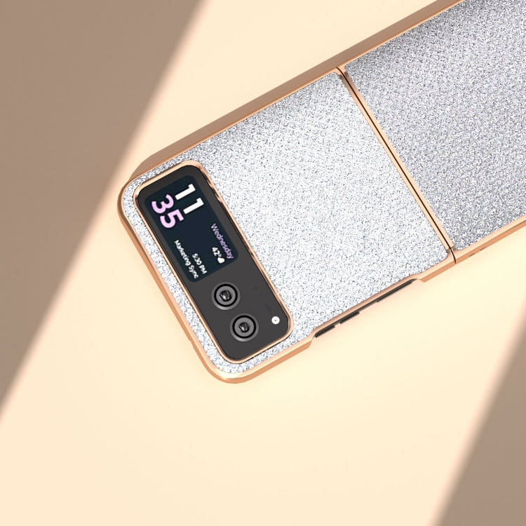 For Motorola Razr 40 Nano Plating Diamond Texture Phone Case(Silver) by buy2fix