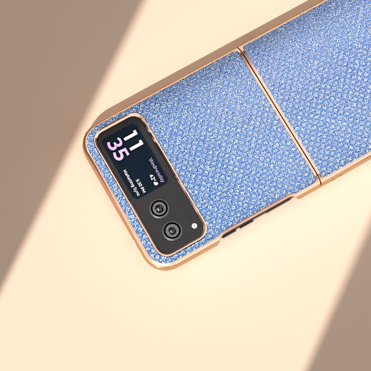 For Motorola Razr 40 Nano Plating Diamond Texture Phone Case(Blue) by buy2fix