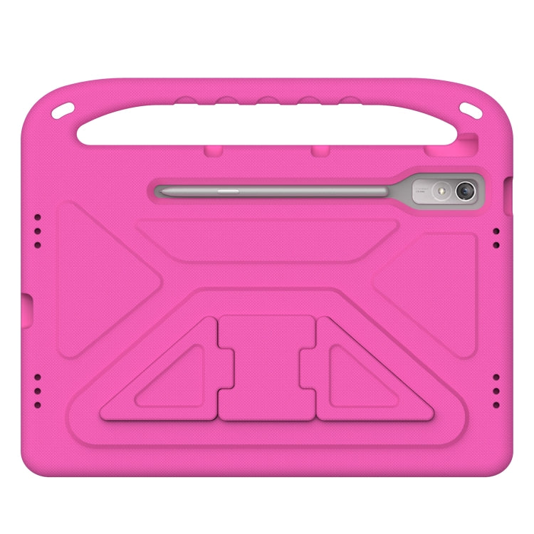 For Lenovo Tab P12 12.7 Handle Portable EVA Shockproof Tablet Case(Rose Red) - Lenovo by buy2fix | Online Shopping UK | buy2fix