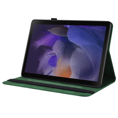For Samsung Galaxy Tab A11+ / А9+ Butterfly Flower Embossed Leather Tablet Case(Green) by buy2fix