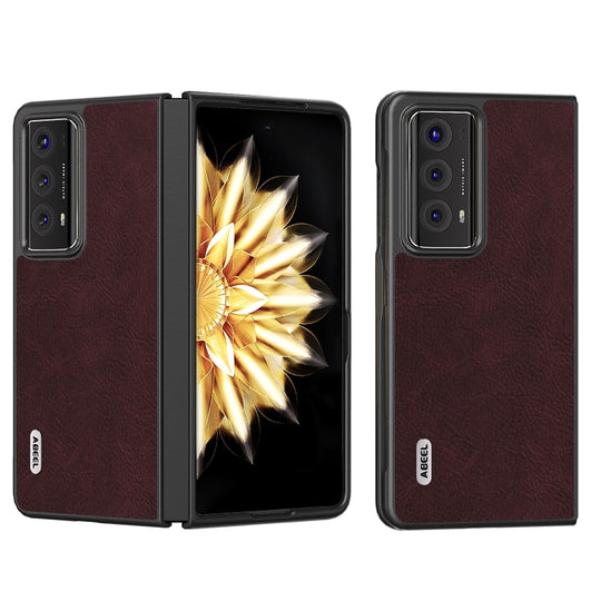 For Honor Magic V2 ABEEL Dream Litchi Texture PU Phone Case(Purple)