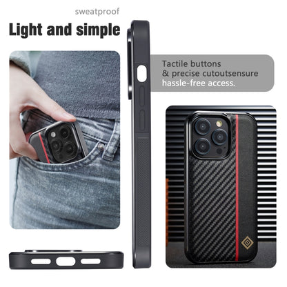 For Samsung Galaxy S22 Ultra LC.IMEEKE 3 in 1 Carbon Fiber Texture Shockproof Phone Case(Black) by LC.IMEEKE