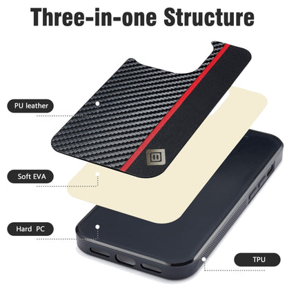 For Samsung Galaxy S22 Ultra LC.IMEEKE 3 in 1 Carbon Fiber Texture Shockproof Phone Case(Black) by LC.IMEEKE