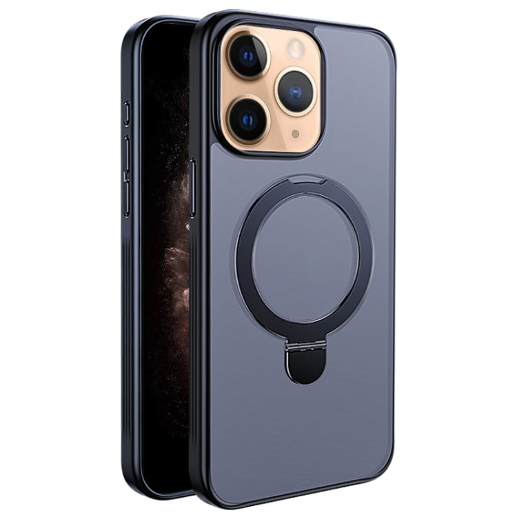 For iPhone 11 Pro Max Multifunctional MagSafe Holder Phone Case(Black) - iPhone 11 Pro Max Cases by buy2fix | Online Shopping UK | buy2fix