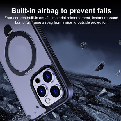 For iPhone 12 Pro Multifunctional MagSafe Holder Phone Case(Black) by buy2fix