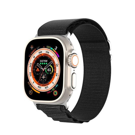 For Apple Watch Ultra 49mm DUX DUCIS GS Series Nylon Loop Watch Band(Black) by DUX DUCIS