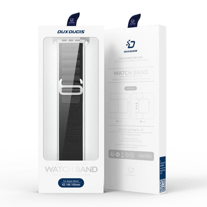 For Apple Watch Series 7 41mm DUX DUCIS GS Series Nylon Loop Watch Band(Black) by DUX DUCIS