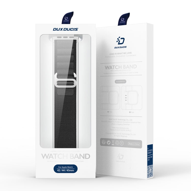 For Apple Watch SE 44mm DUX DUCIS GS Series Nylon Loop Watch Band(Black) by DUX DUCIS