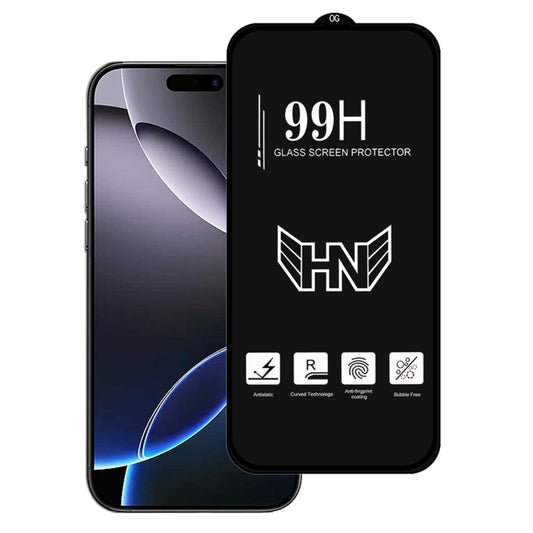 For iPhone 16 Pro Max High Aluminum Large Arc Full Screen Tempered Glass Film by buy2fix