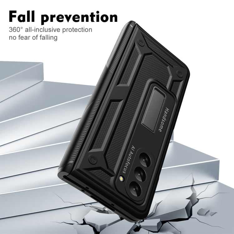 For Samsung Galaxy Z Fold5 integrated Shockproof Phone Case with Hinge(Black) - Galaxy Z Fold5 Cases by buy2fix | Online Shopping UK | buy2fix