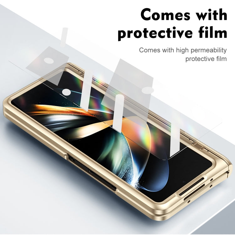 For Samsung Galaxy Z Fold5 integrated Shockproof Phone Case with Hinge(Gold) - Galaxy Z Fold5 Cases by buy2fix | Online Shopping UK | buy2fix